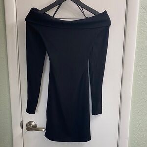 PINK Victoria's Secret Black Off-Shoulder Mini Dress